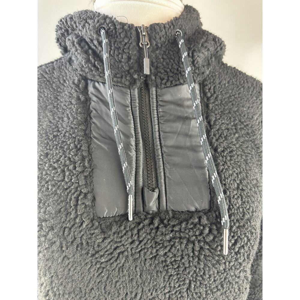 NWT Eddie Bauer Chilali Hooded Fleece Anorak Pullover Black Women's Size Small - Picture 6 of 13